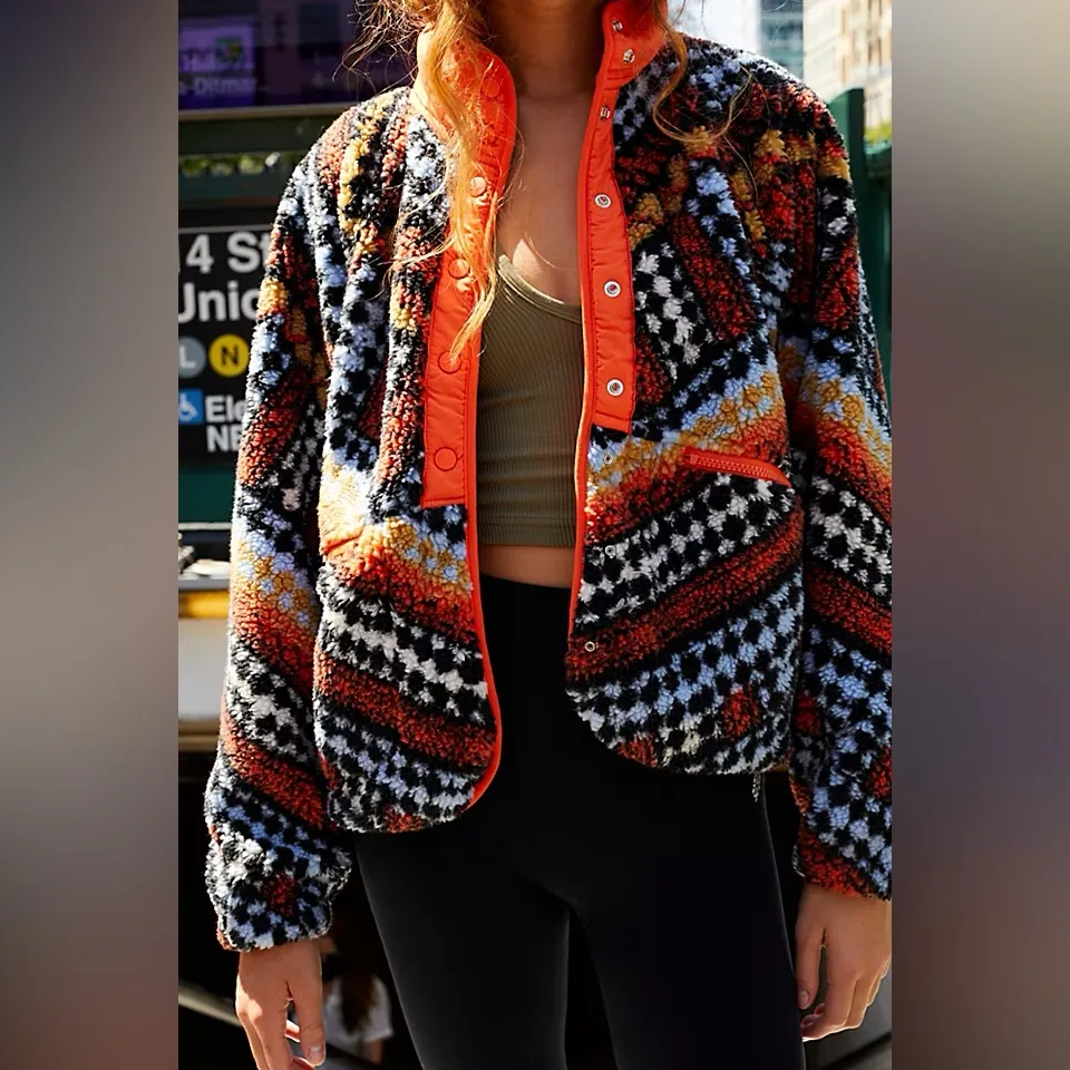 Free people Hit The Slopes Printed Fleece Jacket - Image 3