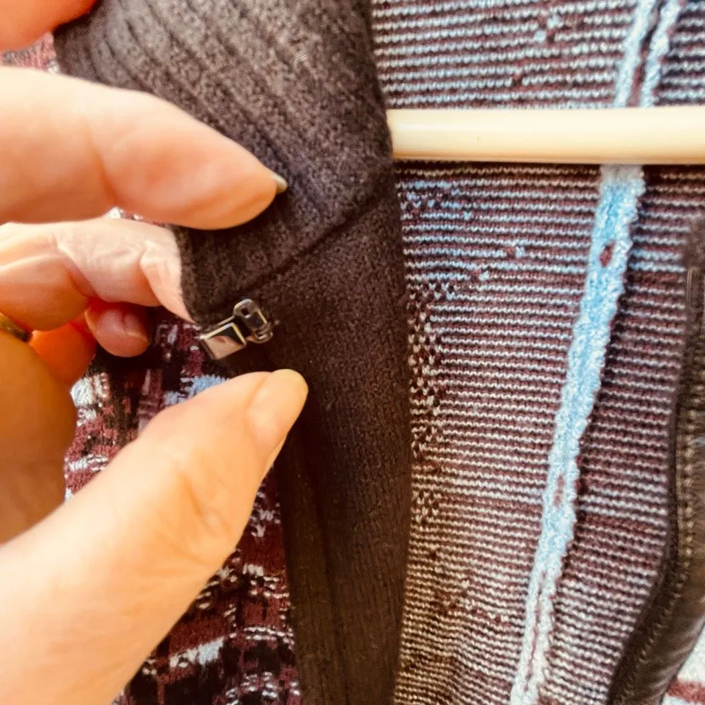 Ming Wang size L/XL oversized abstract print one hook closure cardigan. - Image 8