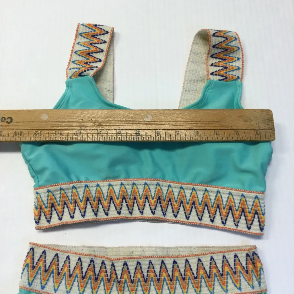 SHEIN Teal‎ and Multicolor Zigzag Bikini - Image 8