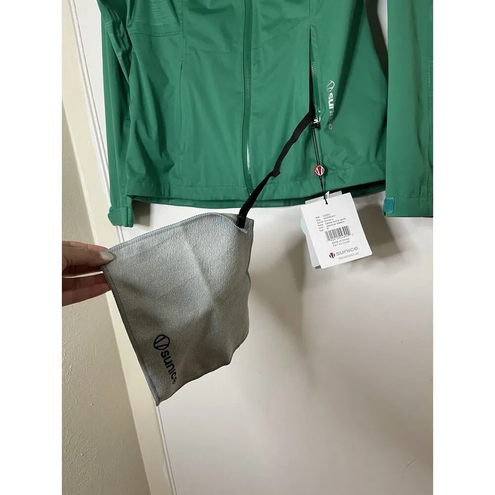 NEW! Sunice Ophelia Zephal Green golf Rain Jacket Womens Medium Jade/Silver $220 - Image 4
