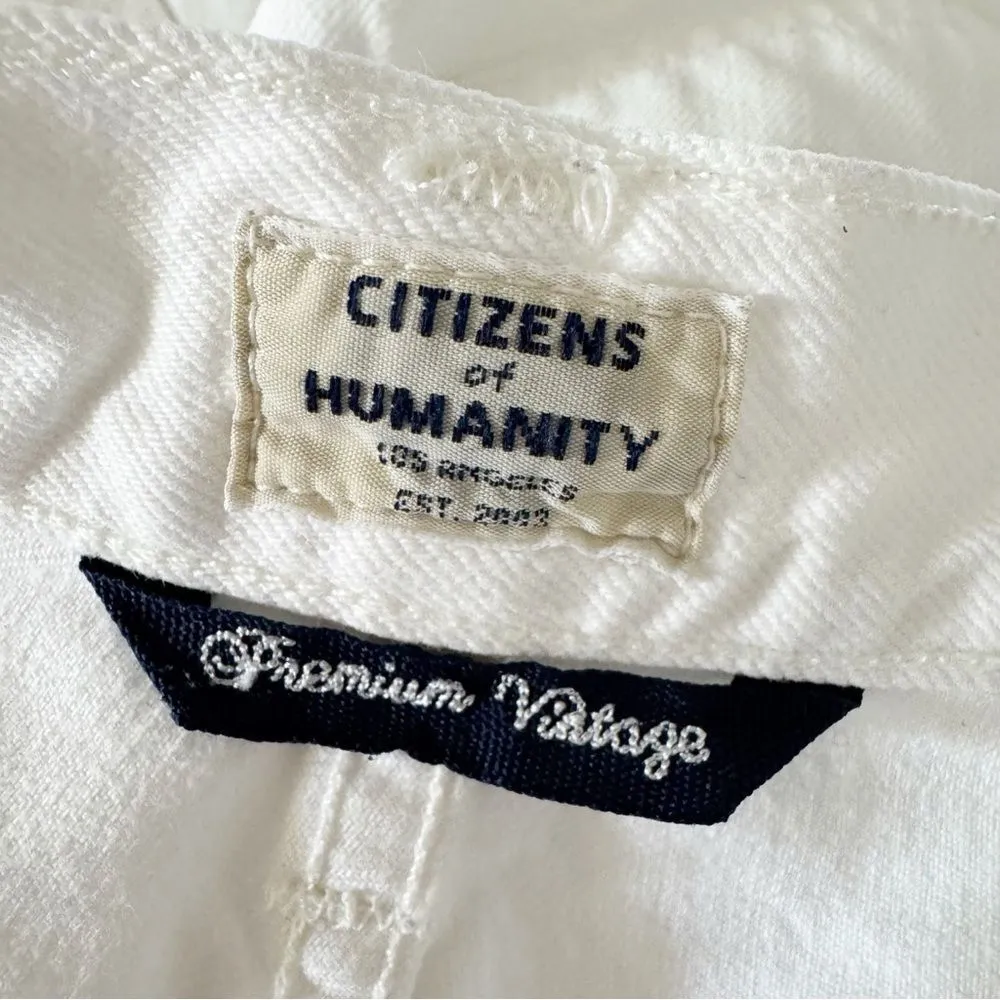 Citizens of Humanity COH Emerson Slim Boyfriend Jeans in White Size 30 - Image 7