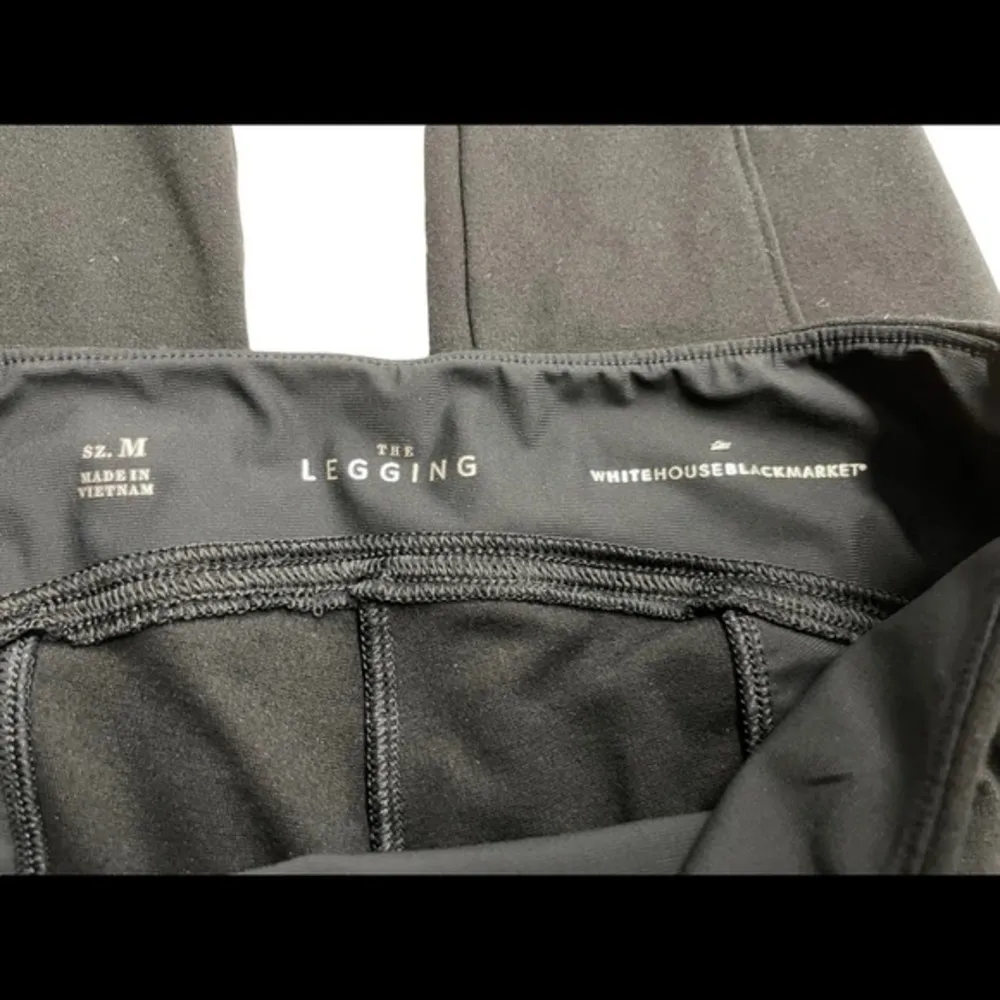 Women's White House Black Market High Yoga Waist Black Leggings Sz Med EUC #2160 - Image 3