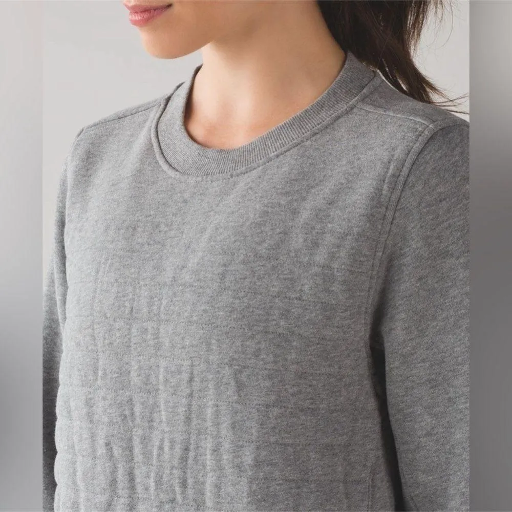 Lululemon Fleece Be True Crew Sweatshirt Gray Size 8 - Image 13