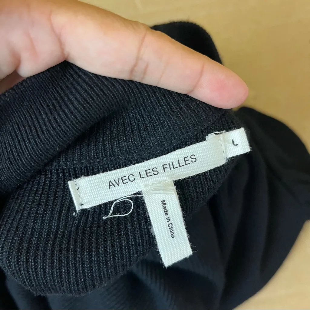 Avec Les Filles Black Ruffle Sweater - Image 6