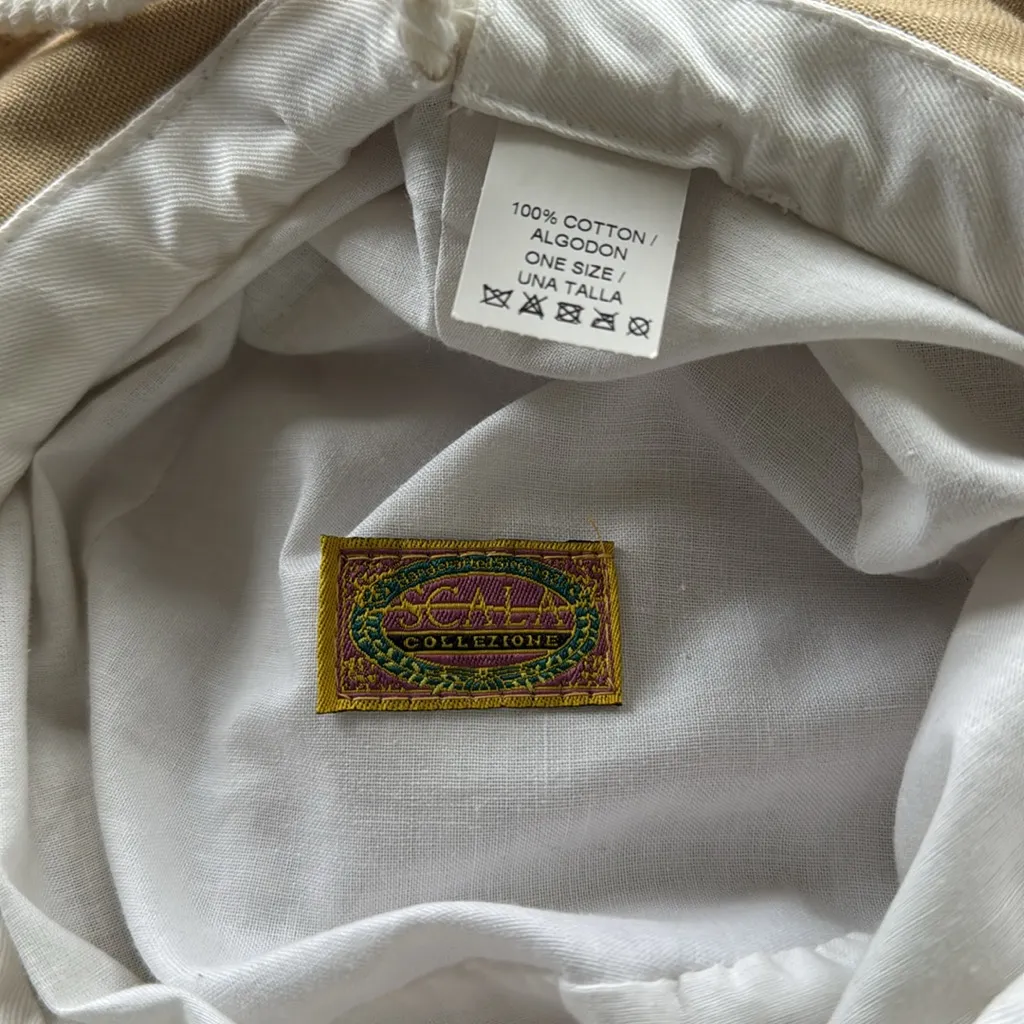 Scala Collection Tan Khaki Cotton Sunhat with Scarf Tie Detail NWOT - Image 5