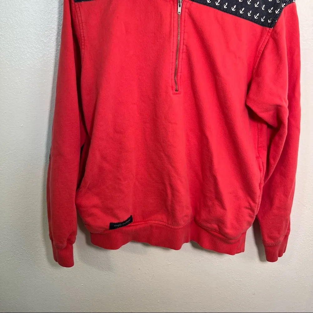 Simply Southern Quarter Zip Pullover Coral Anchors - Image 4