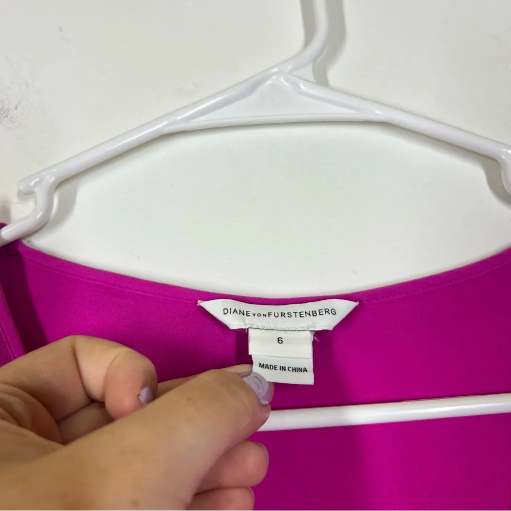 FLAW DVF Diane Von Furstenberg Silk Mateo Dress Size 6 - Image 10