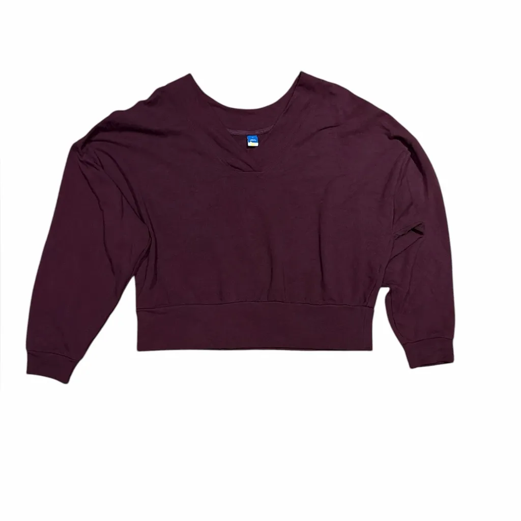 Old Navy Loose Cozy-Knit V-Neck Sweatshirt - Image 2