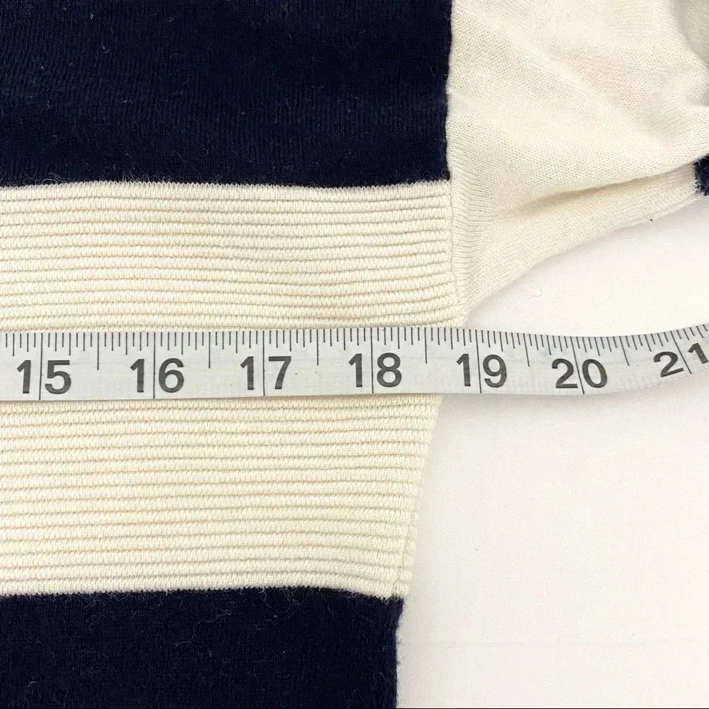 Vince Ottoman Striped Boatneck Long Sleeve Sweater Ivory/Blue Women’s Size XS - Image 9