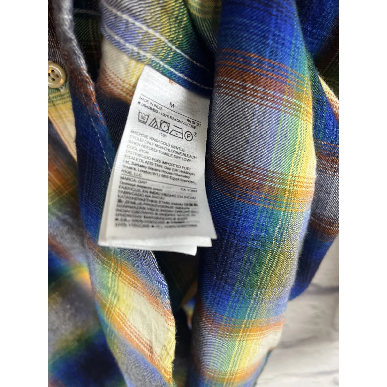 Pendleton + Gap Flannel Plaid Grunge Casual Buttondown Shirt Size Medium - Image 10