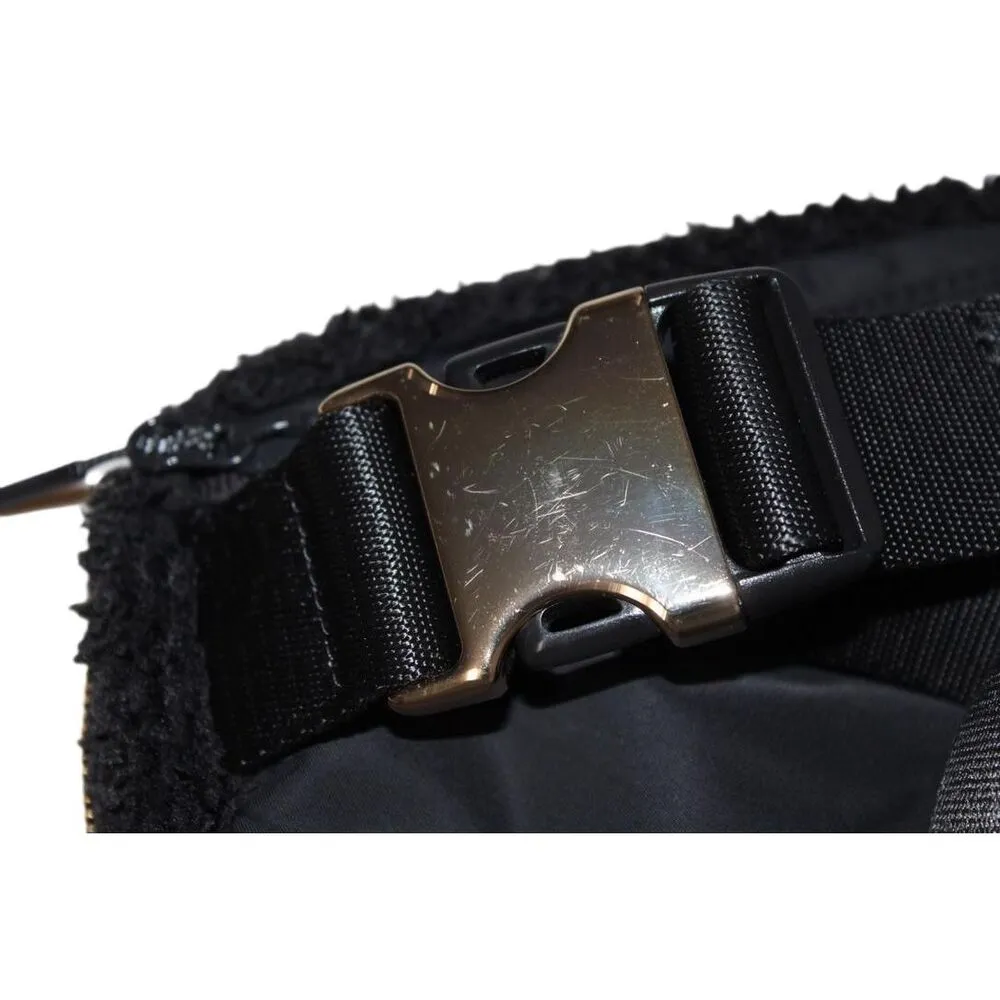 Womens Lululemon Athletica Everywhere Fleece Belt Bag Black Sherpa Gold Buckles - Image 7