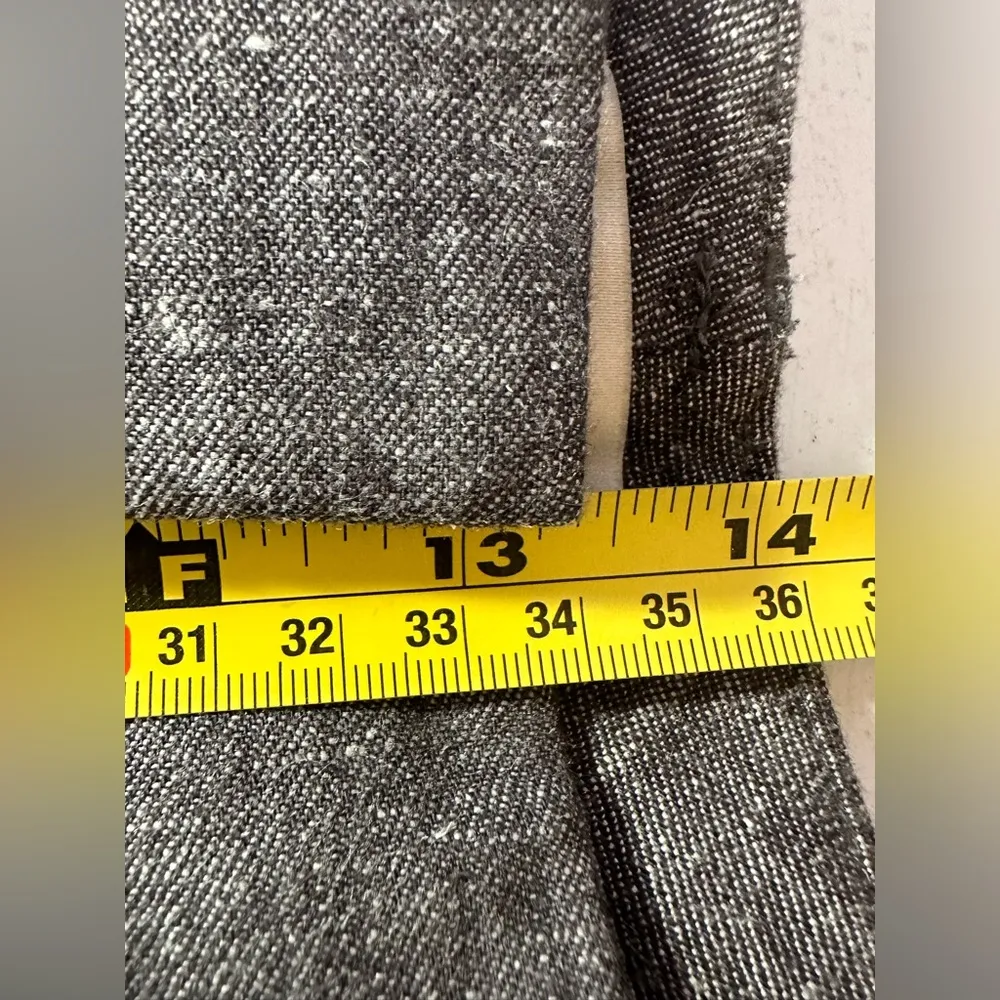 Loft Pants Womens 14 Linen Wide Leg Gray Modern Dress Slacks Lightweight Demure - Image 7