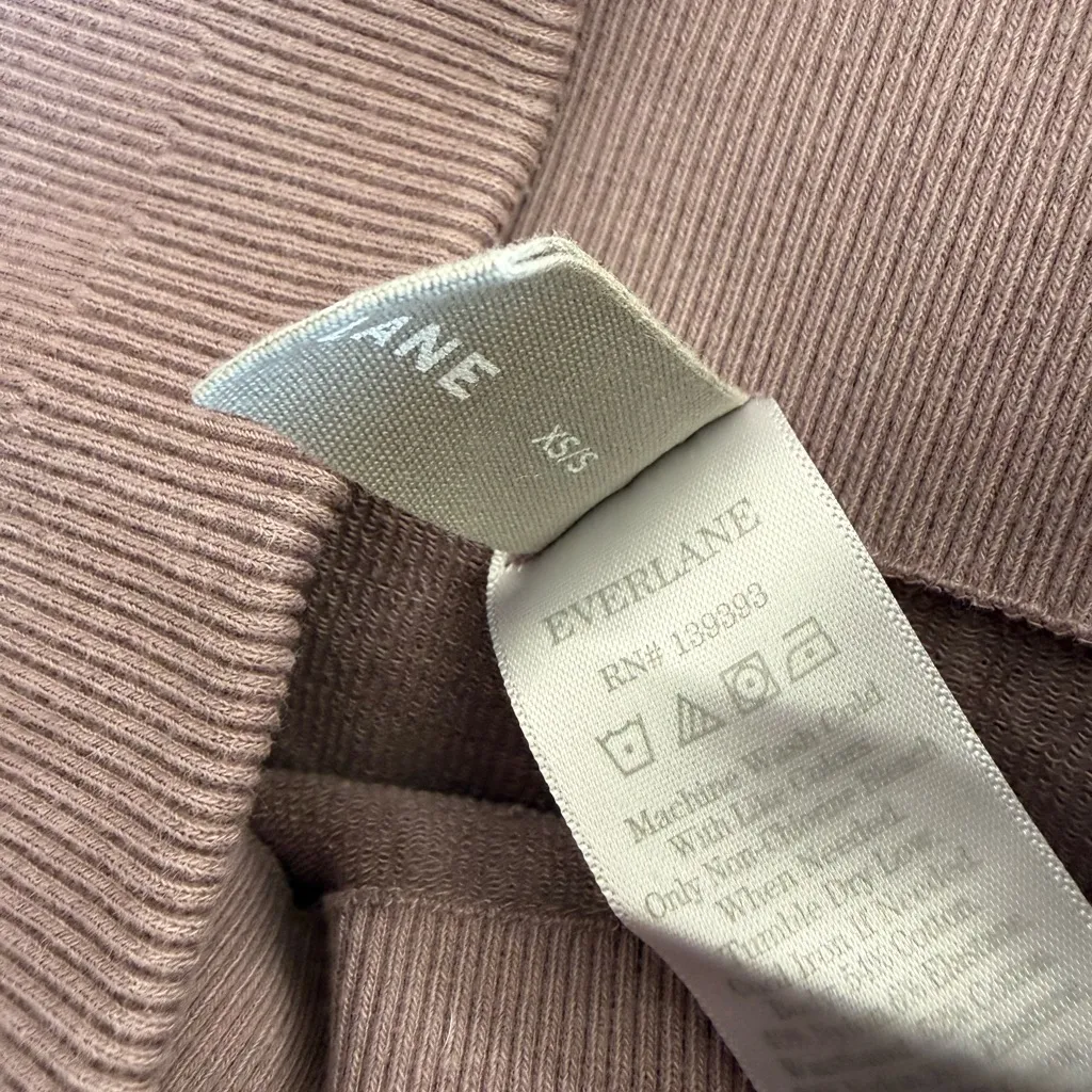 Everlane Lavender Ribbed Knit athletic set xs/small - Image 4