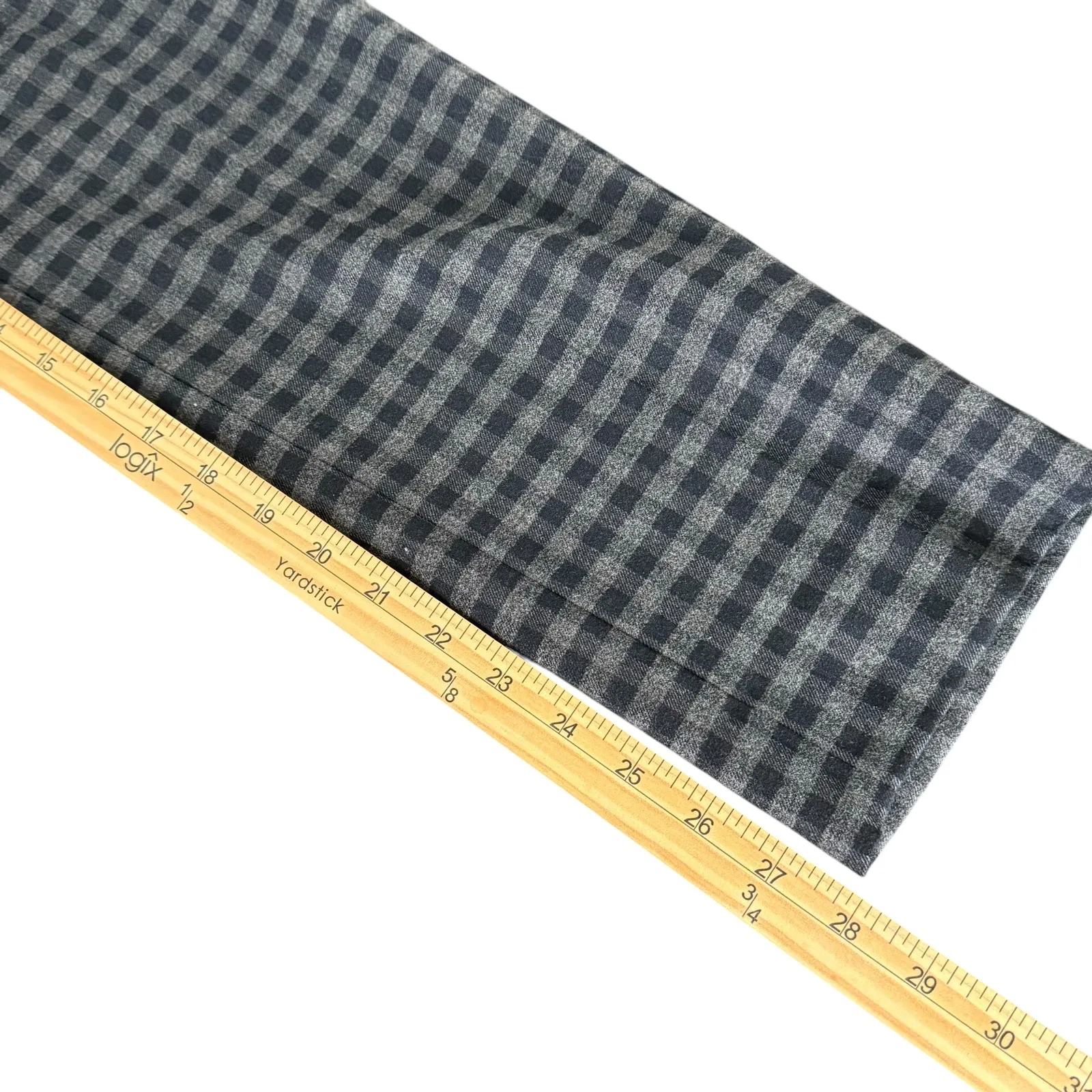 Banana Republic Ryan Gingham Plaid Pants Womens 4‎ Petite Gray Checkered Office - Image 7