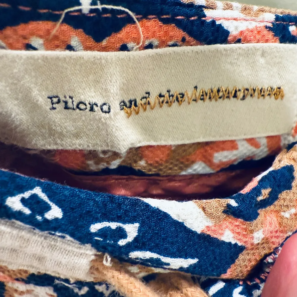 Anthropologie Pilcro Printed Cropped Pants Drawstring‎ Waist Bohemian No 29 - Image 4