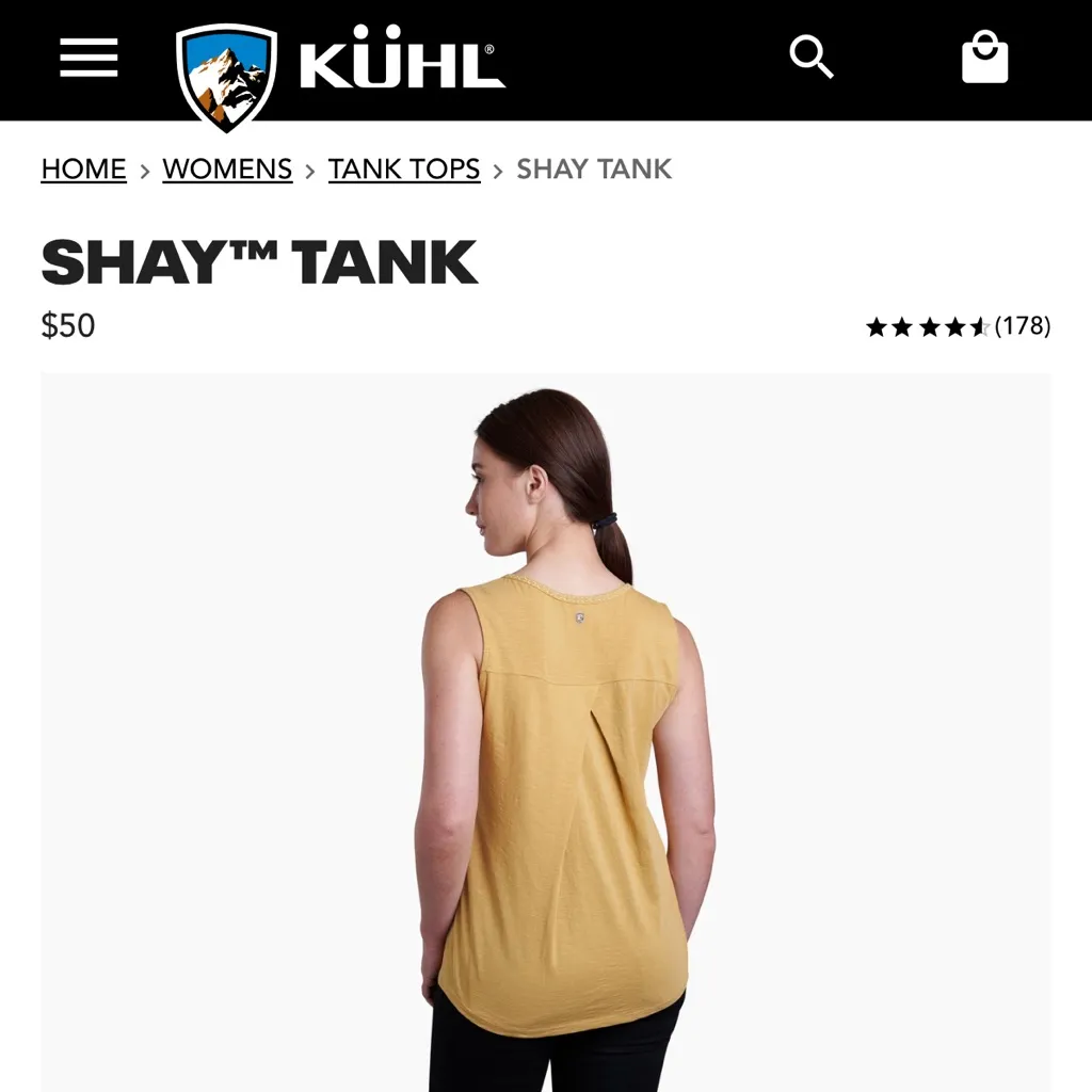Kuhl Shay Tank Top Honey‎ Golden Yellow Embroidered Design Women’s XS - Image 9