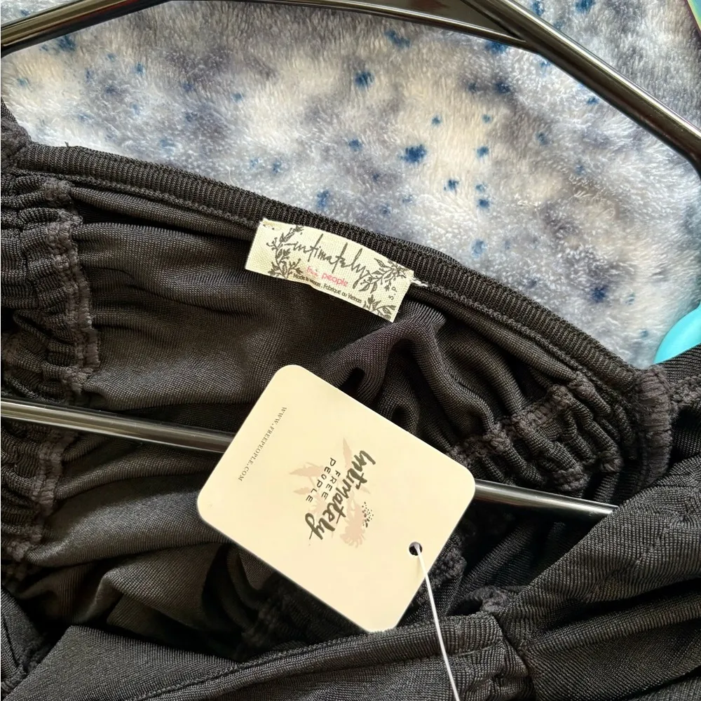 NWT Free People Black Ruched Bodysuit - Image 7