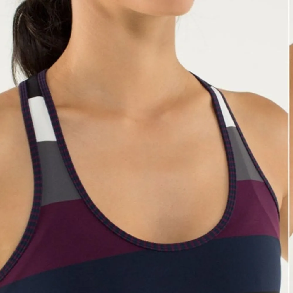 Lululemon Cool Racerback Pow Stripe Angel Wing / Hyper Stripe Plum size 4 - Image 5