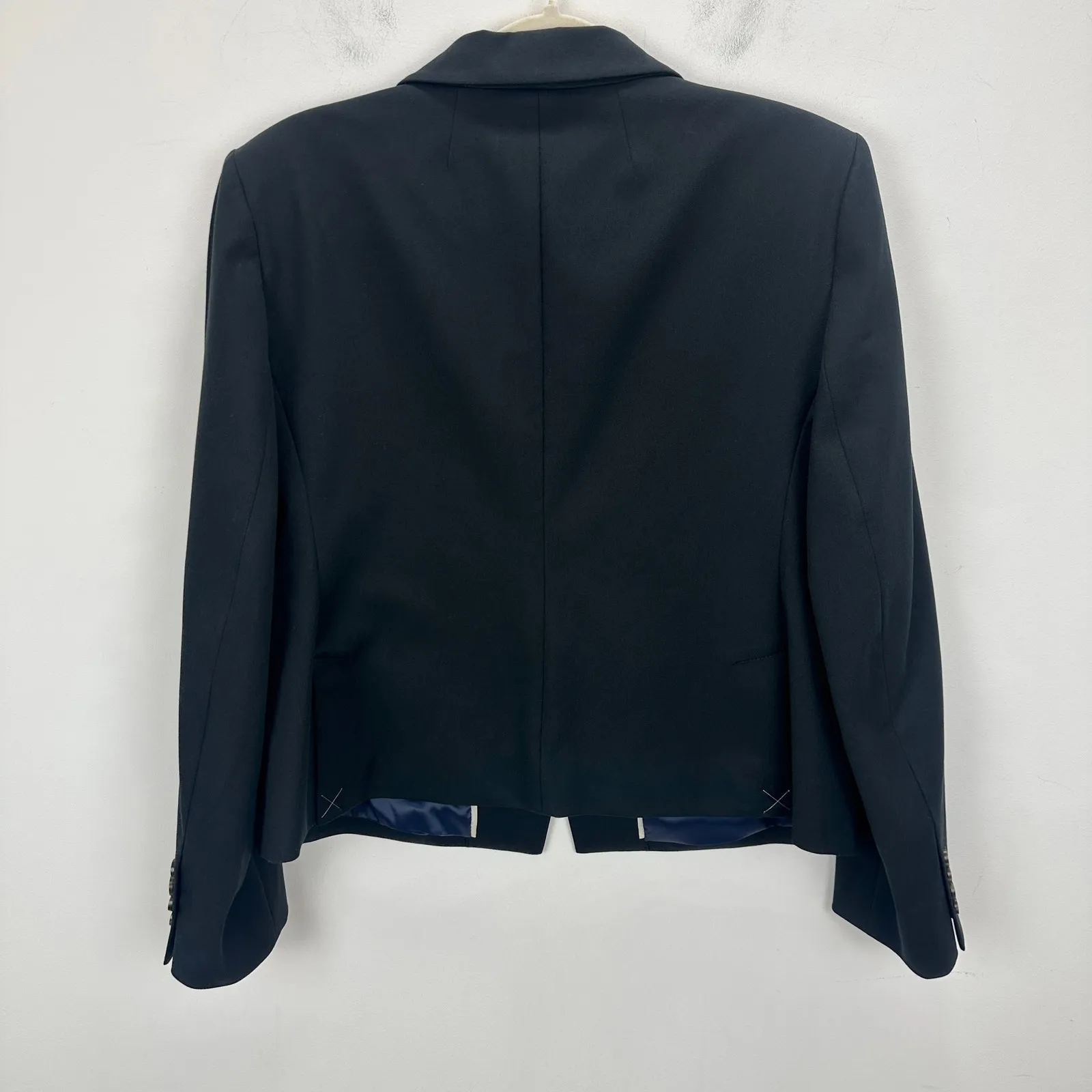 J.Crew Shrunken Fit Blazer Bi Stretch Cotton Blend Classic Slim Black 14 US NWT - Image 8