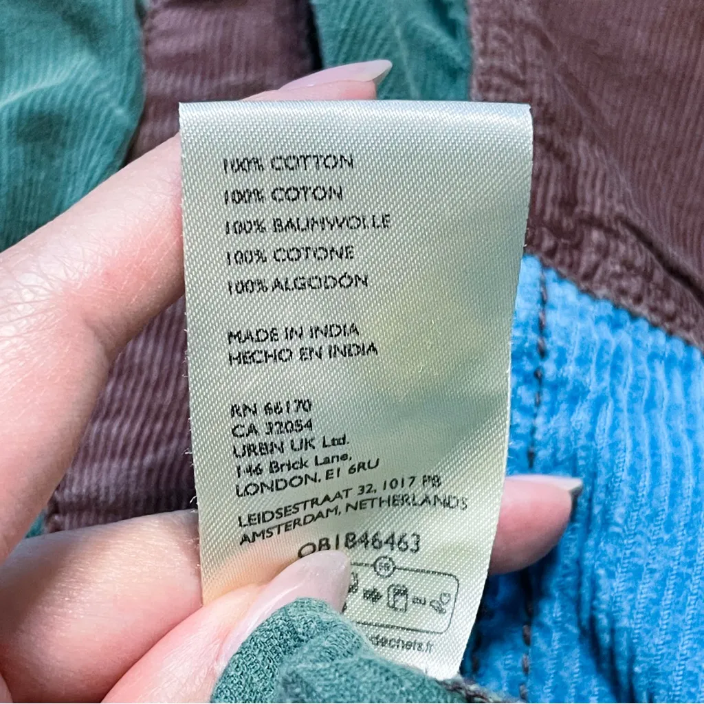 Free People Wild Roads Mini Button Down Puff Sleeve Babydoll Pocket Dress Size S - Image 6