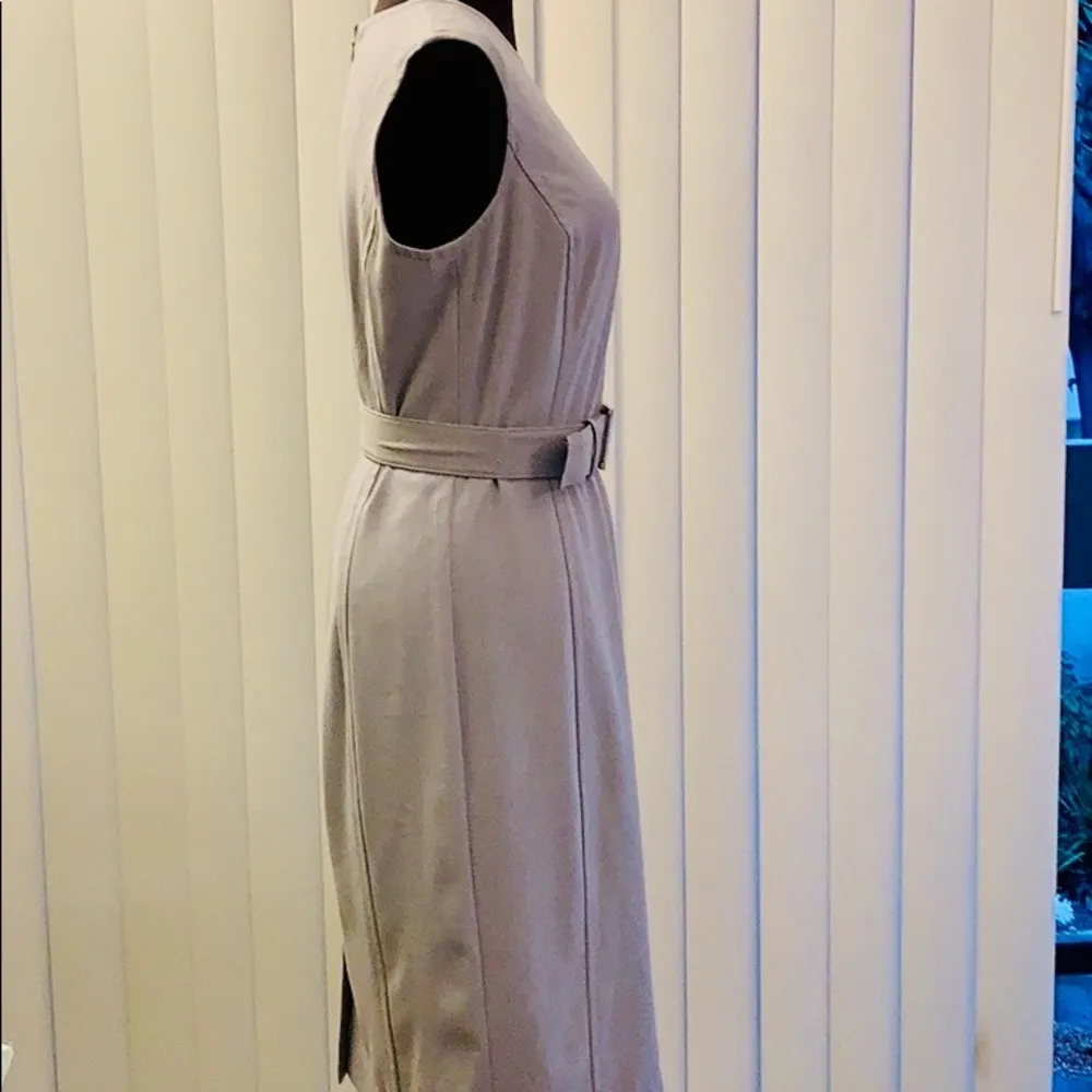 Calvin Klein gray sleeveless belted dress. - Image 3