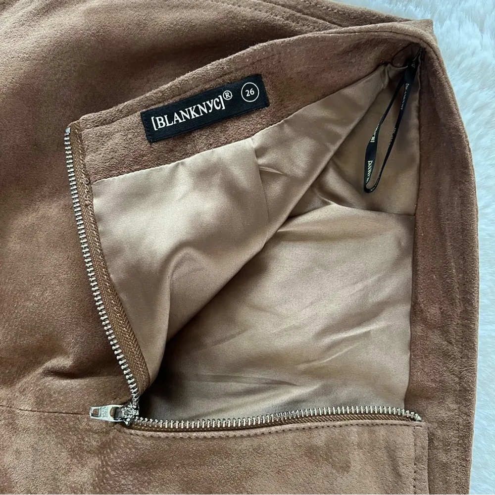 Blank NYC Suede Leather Mini Skirt - Image 7