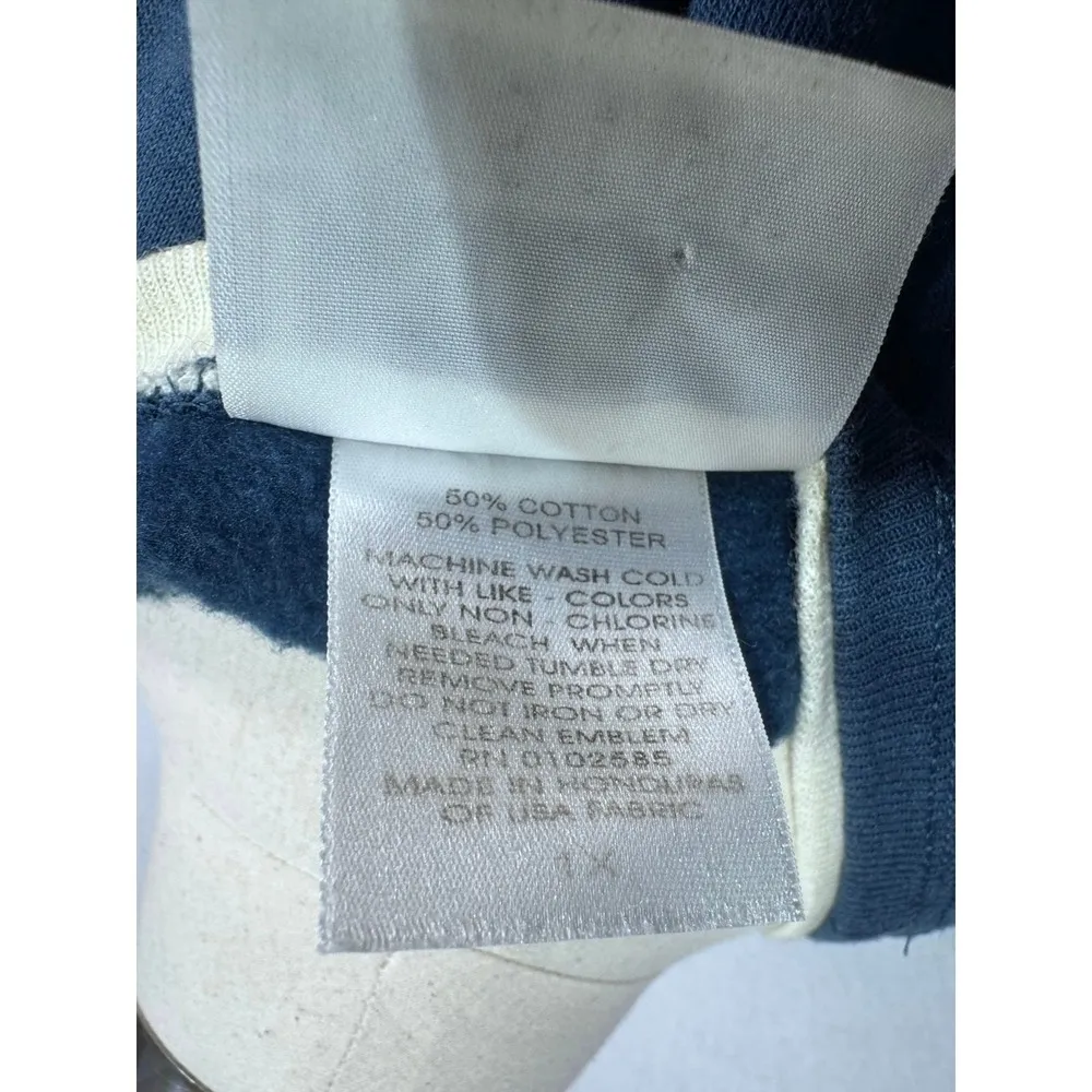 Vintage Endless Designs Blue Scarecrow Fall Pumpkin Patch Embroidered Sweatshirt Size 1X - Image 7