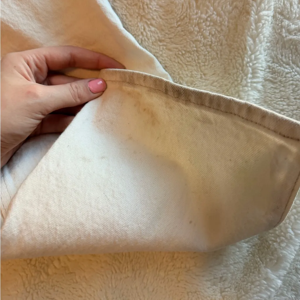 Abercrombie & Fitch Cream Straight Ultra High Rise Jeans - Image 8