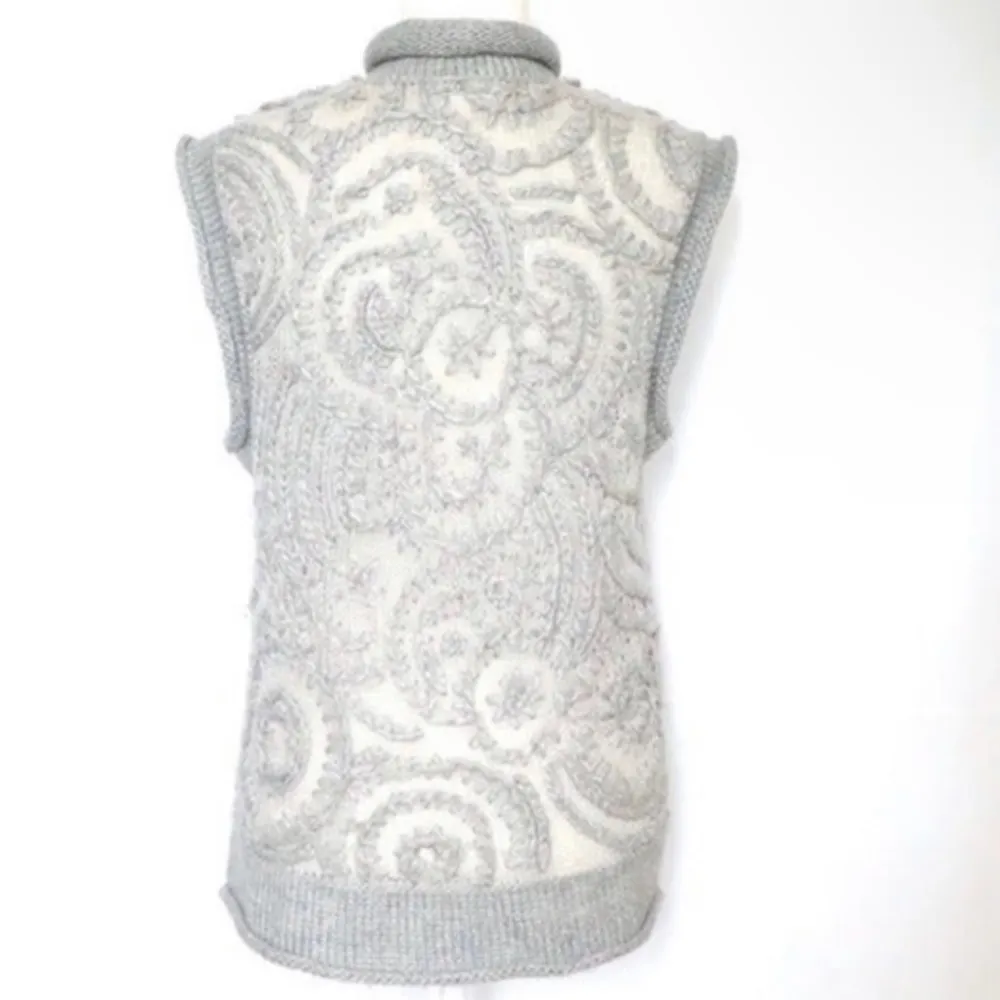 Rebecca Taylor Fringe Sleeveless Sweater Vest M - Image 5
