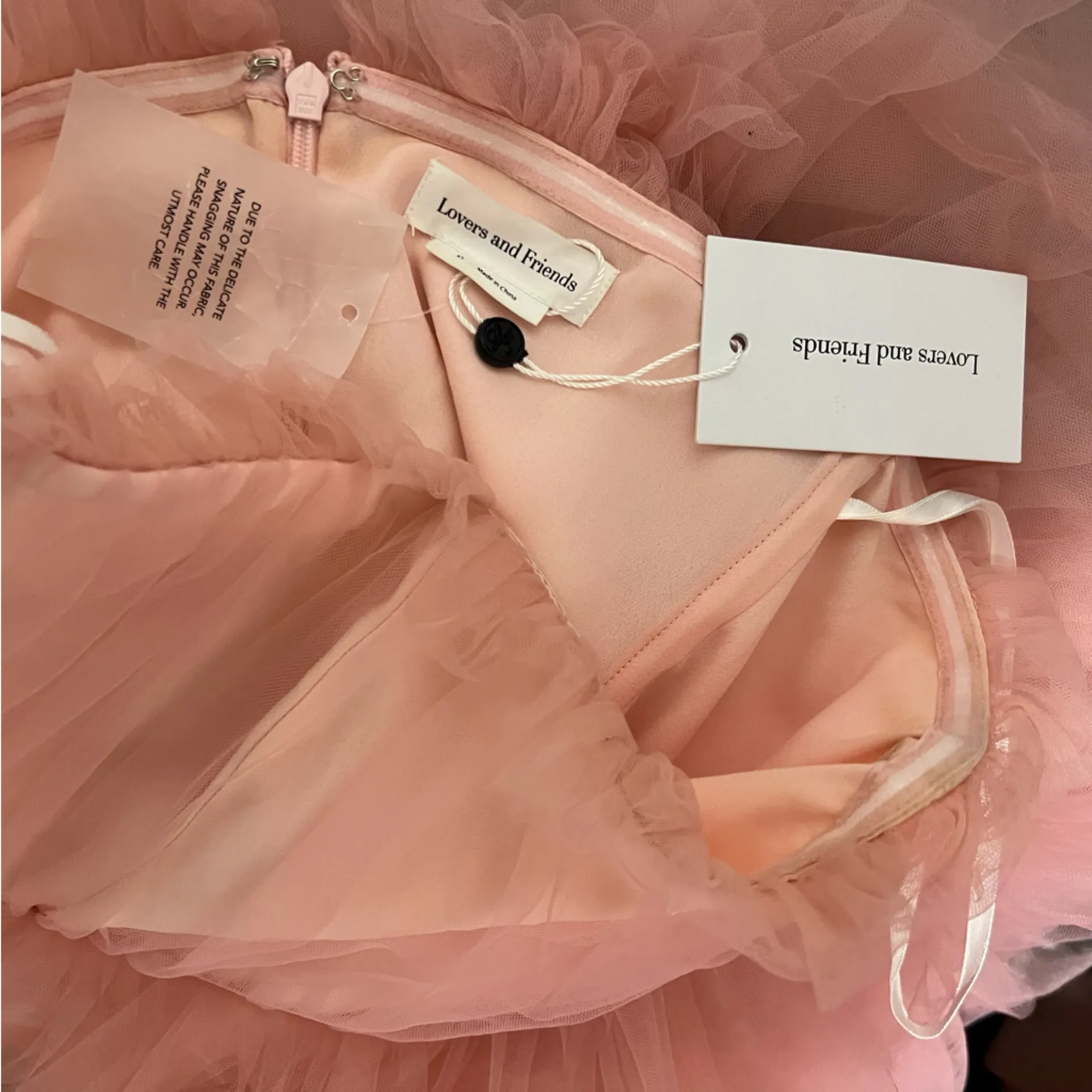 NEW NWT Lovers + Friends Bobbit Strapless Tulle Maxi Gown In Blush Pink - Image 8