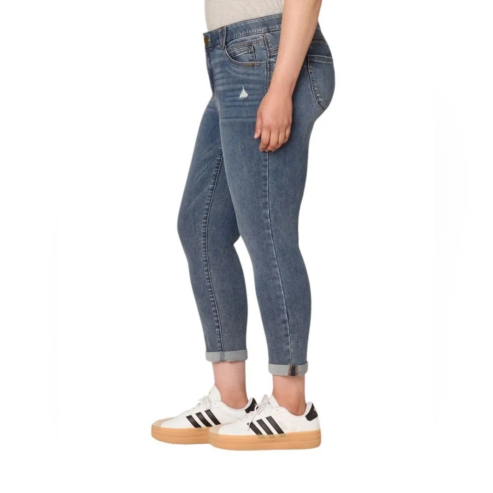 Democracy Ab solution Mid Rise Distress Detail Ankle Skimmer Jeans Womens 16W - Image 14