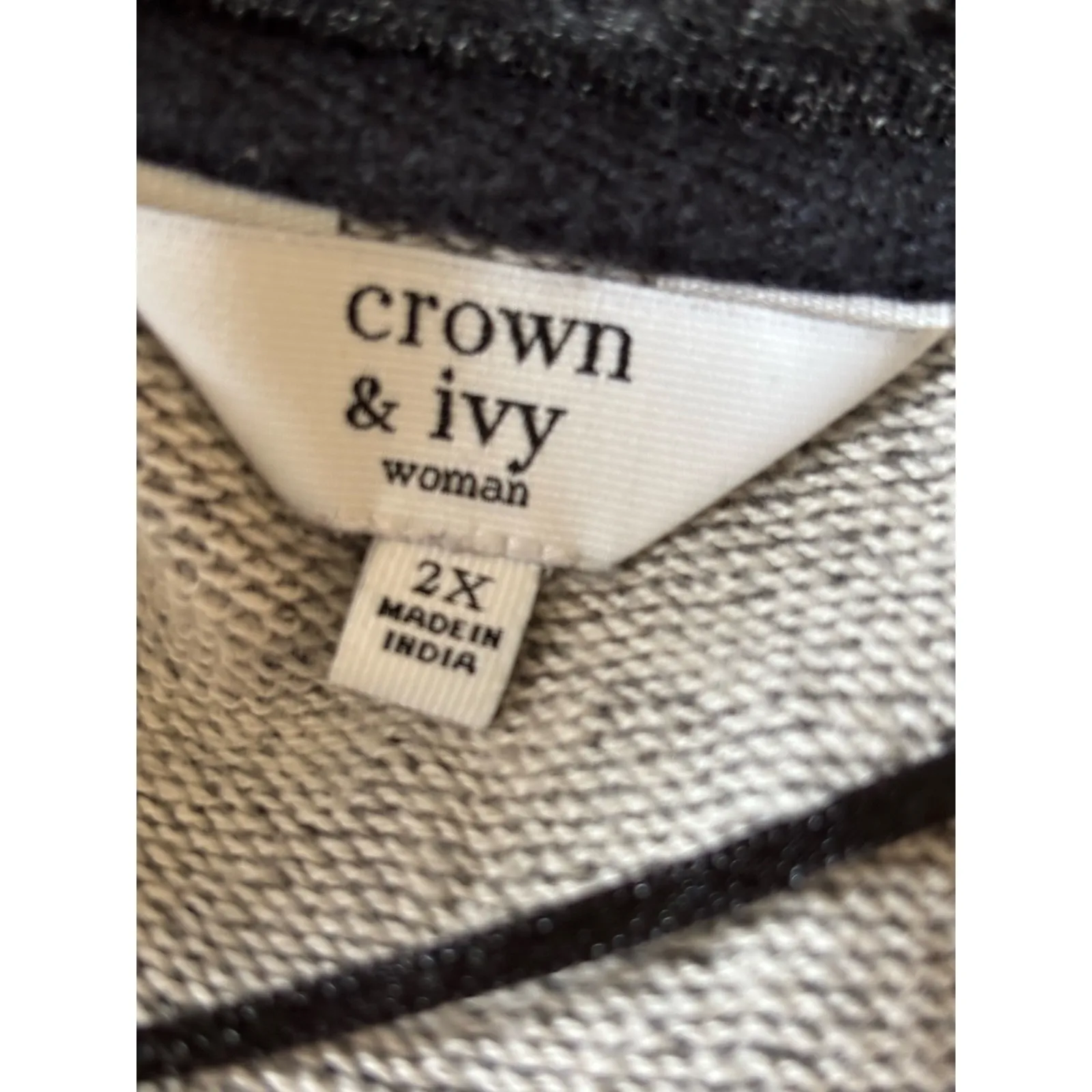 5/$65.   Crown & Ivy Women's Blue Bling Long Sleeve Top - Size‎ 2X - Image 4