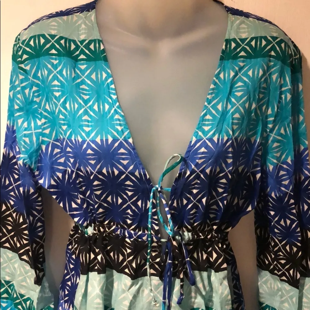 Echo Beach dress caftan swim tunic coverup M Size M - Image 3