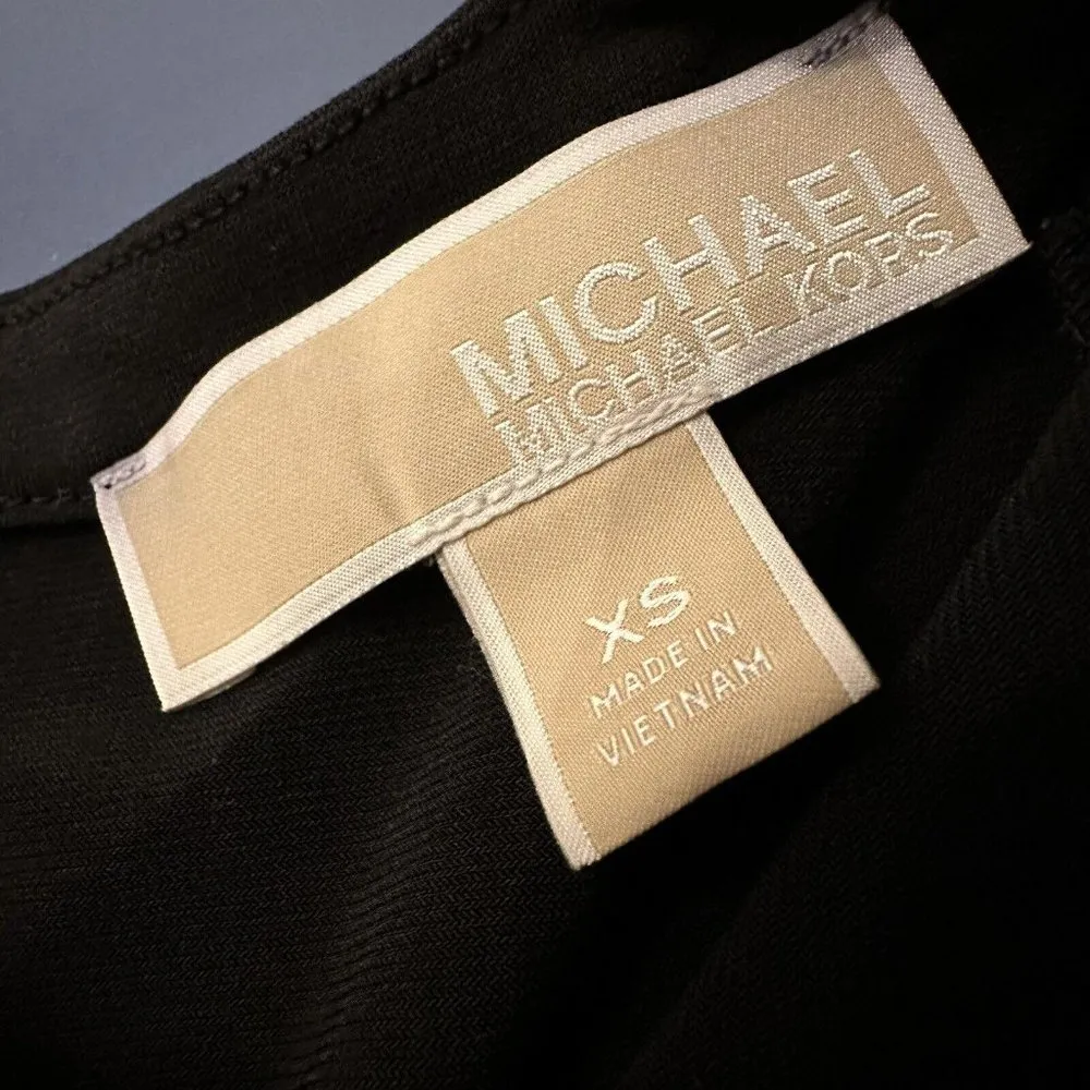 Micheal By Michael Kors Sz XS Extra Small Sleeveless Sheath Dress White / Black - Image 8