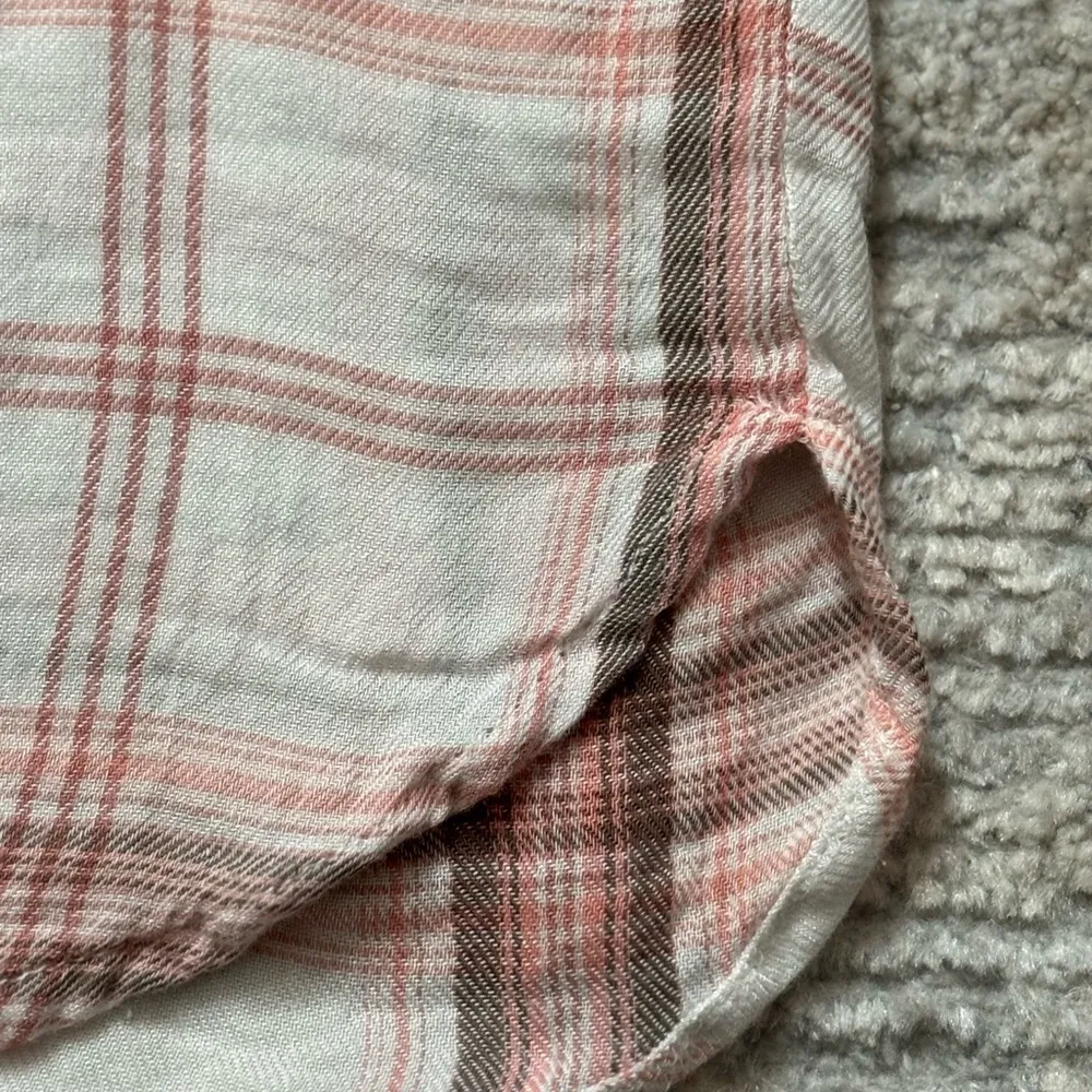 Long Sleeve Button Down Plaid Size S - Image 9