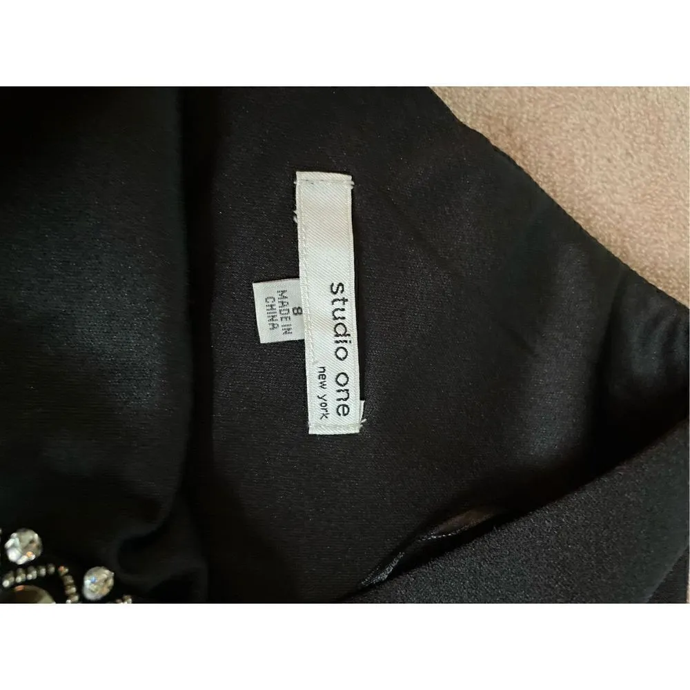 NWT Studio One NY Black/ Gold Formal/Cocktail/ Party Dress Size 8 - Image 7