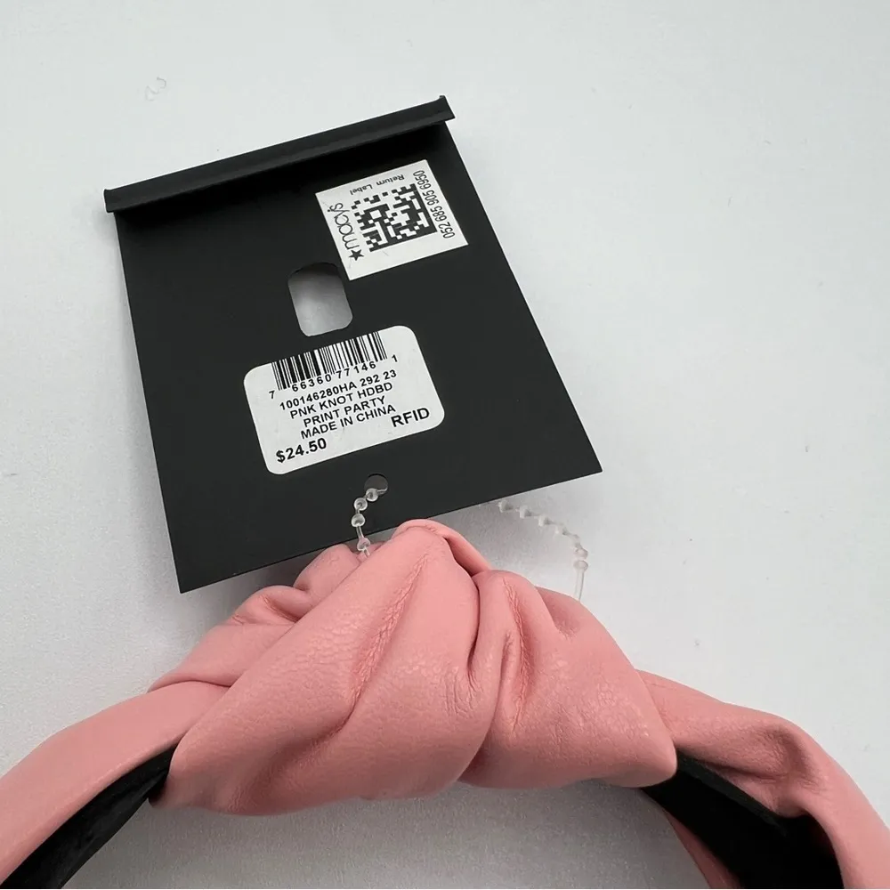 Inc International Concepts Vinyl Knotted Headband in Pink NWT MSRP $25 - Image 5