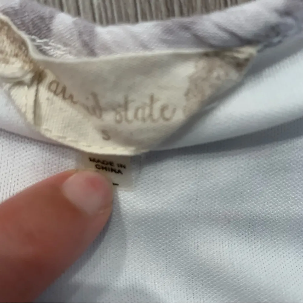 • Altar'd State long sleeve leopard print romper gray white small - Image 3