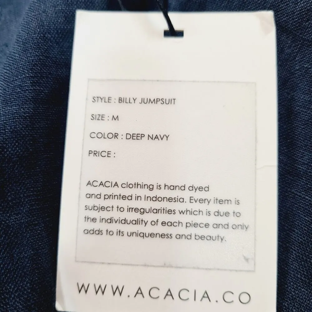 ACACIA Billy Linen Jumpsuit in Deep Navy Medium - Image 8