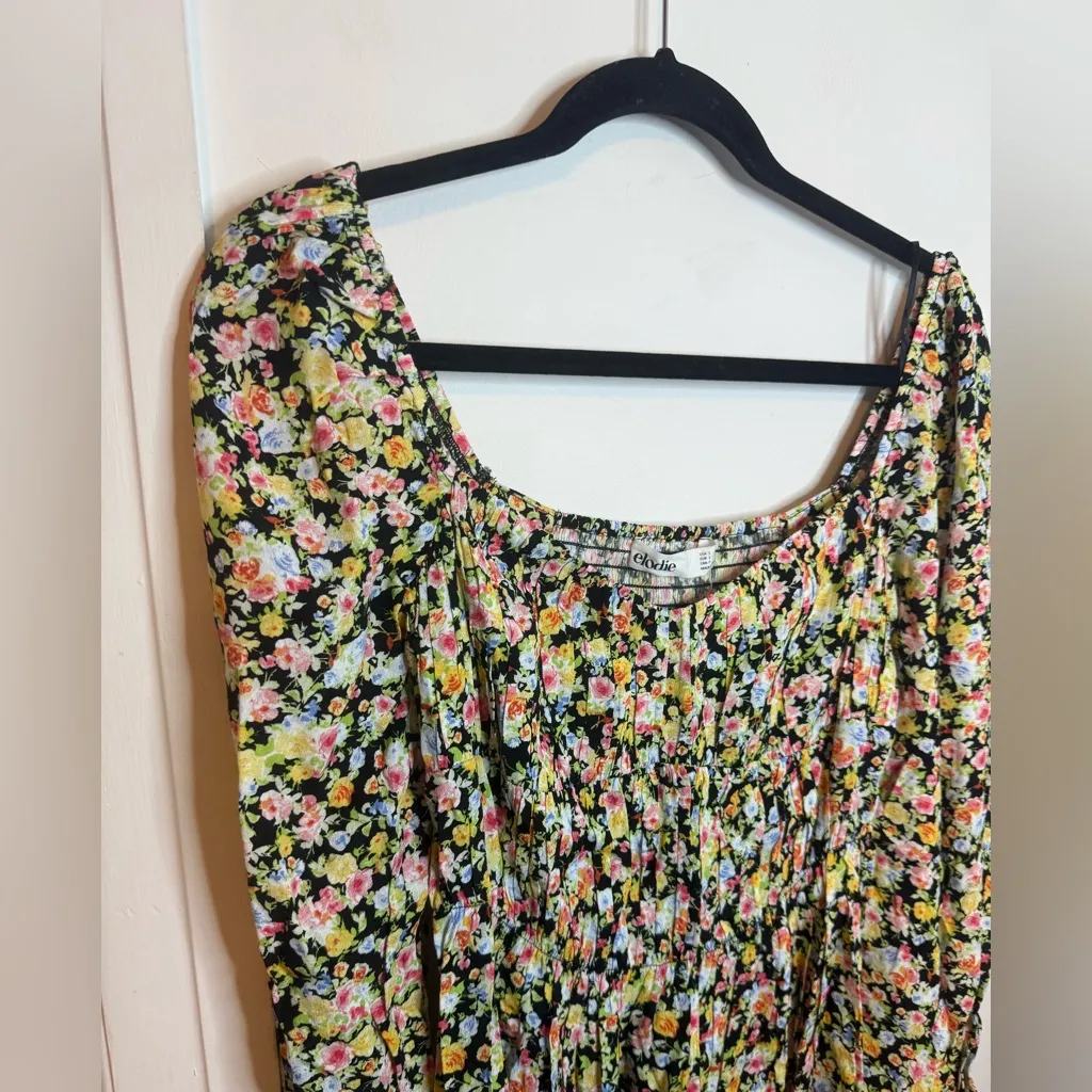 Nwt Elodie Ditsy Floral Puff Sleeve Smocked Mini Dress - Image 6