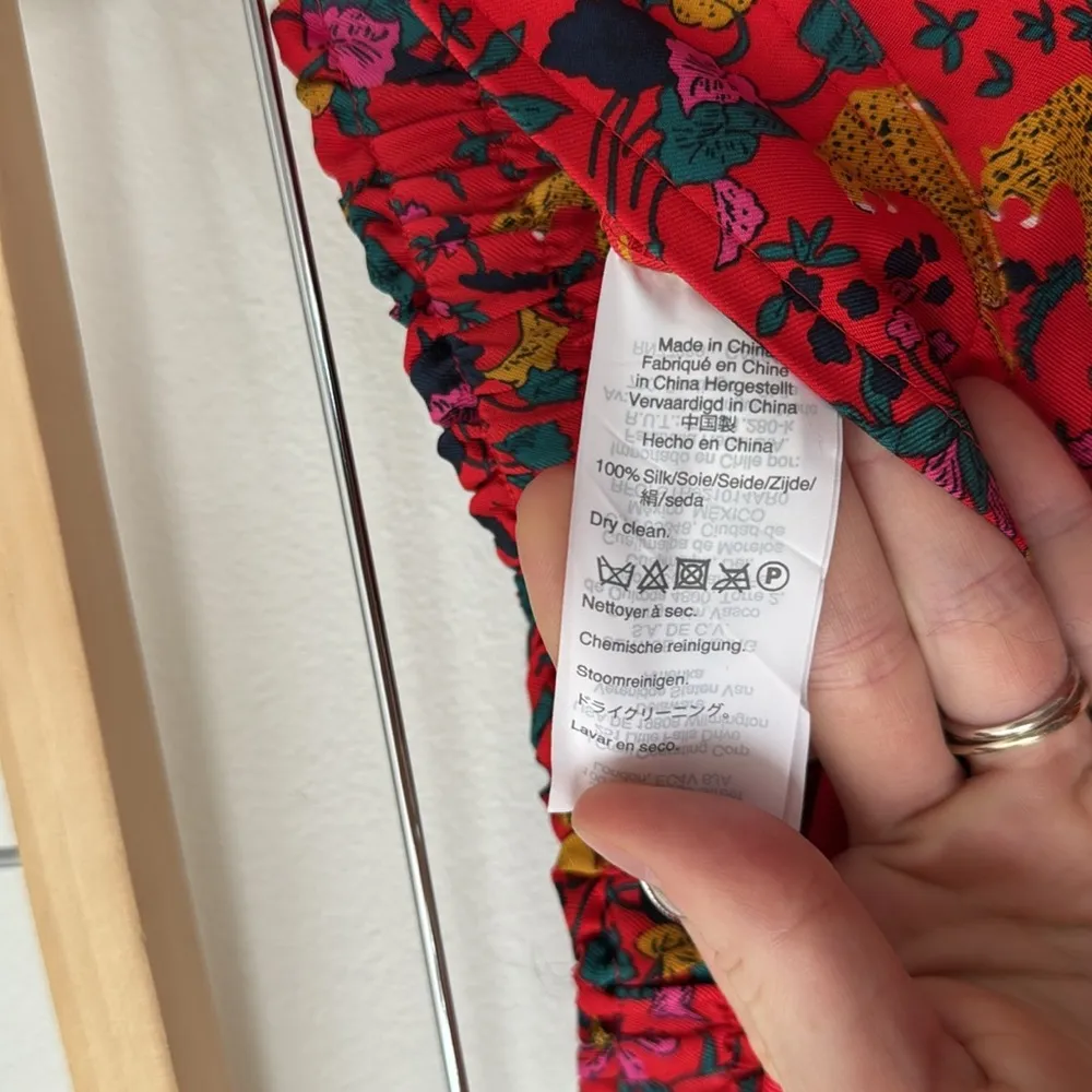 J. Crew Collection 2 Silk Twill Pull-On Pants in Jungle Cat Floral Print - Image 8