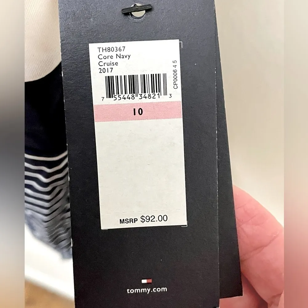 Tommy Hilfiger Swimsuit Bathing Suit Nautical Bow Size 10 NWT - Image 5