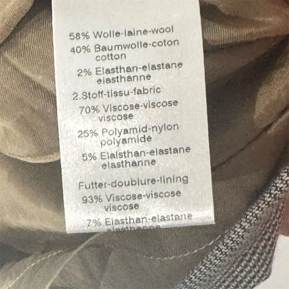 Akris Punto US 4 Sleeveless Wool Blend Sheath Dress Brown Plaid Career Academia - Image 9