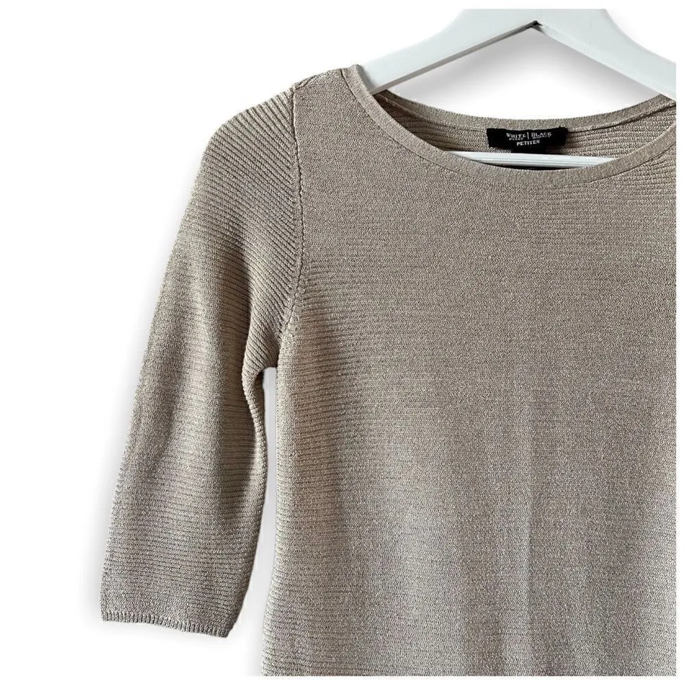 White House Black Market Back Belt Detail Tunic Side Slit Sweater XSP - Image 5