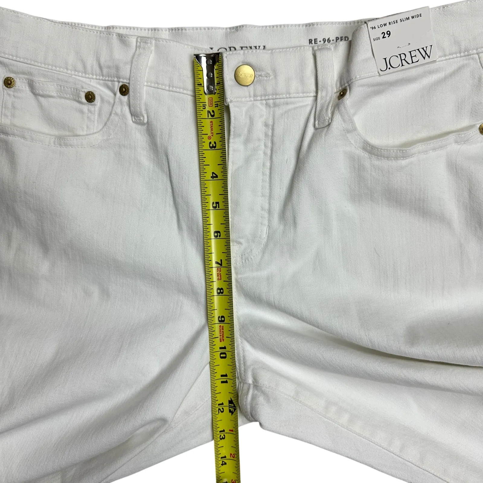 NWT J. Crew Lower-Rise Full-Length Slim-Wide Jean White Size 29 Summer Preppy - Image 10