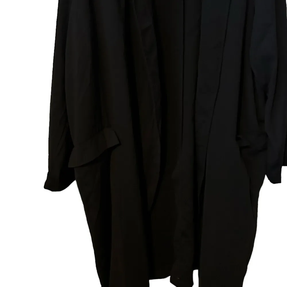 ASOS Design Soft Duster Black W/Pockets & Back Slit Lagenlook Size 20. - Image 5