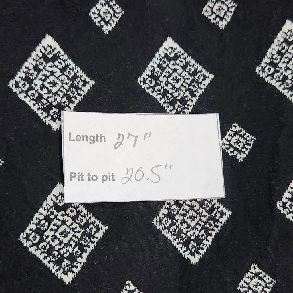 Time and Tru Black and White Print Sleeveless Blouse NWT Size Large 12 - Image 9