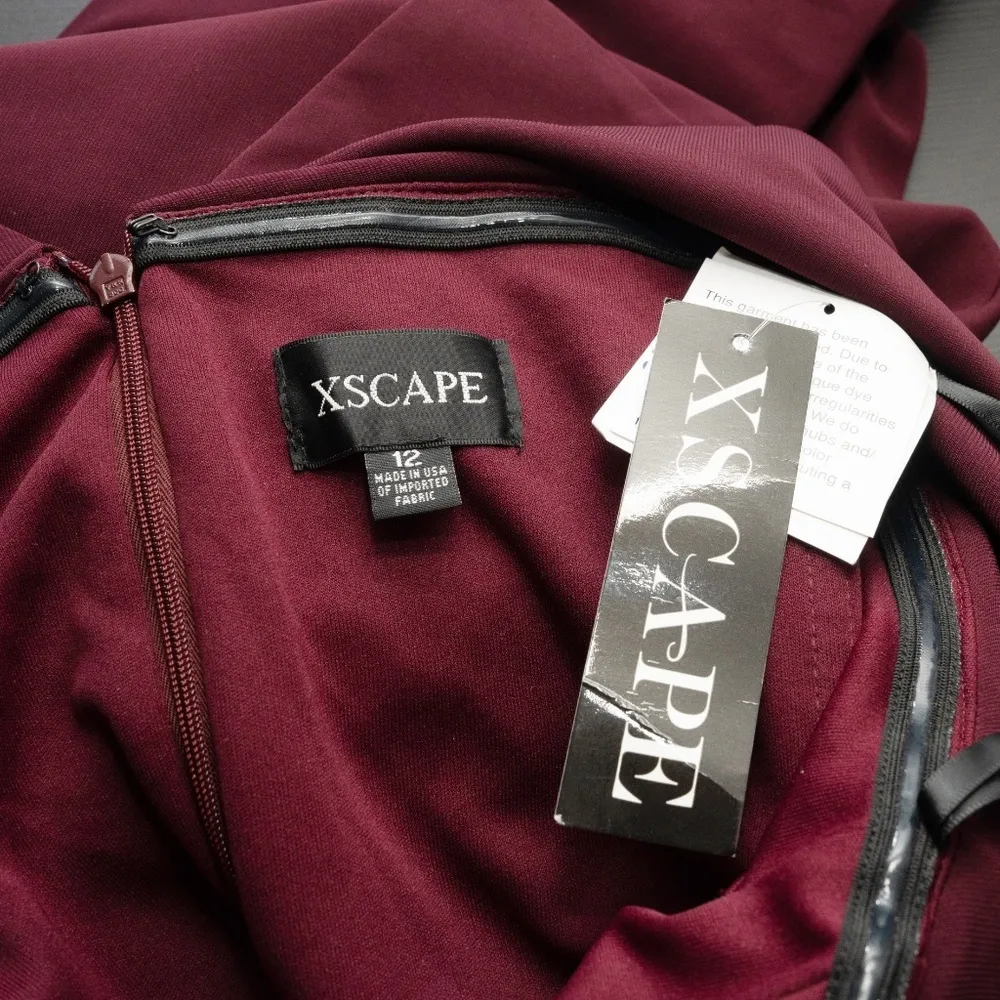 Xscape Cuff Neckline Off the Shoulder Gown - Image 4