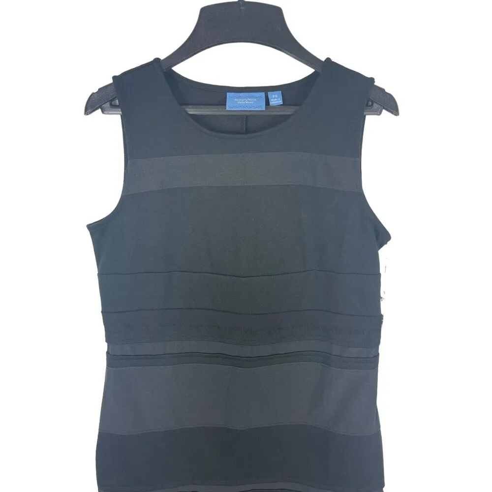 Simply Vera Wang Black Sleeveless Tiered Body Con S Dress NWT - Image 4