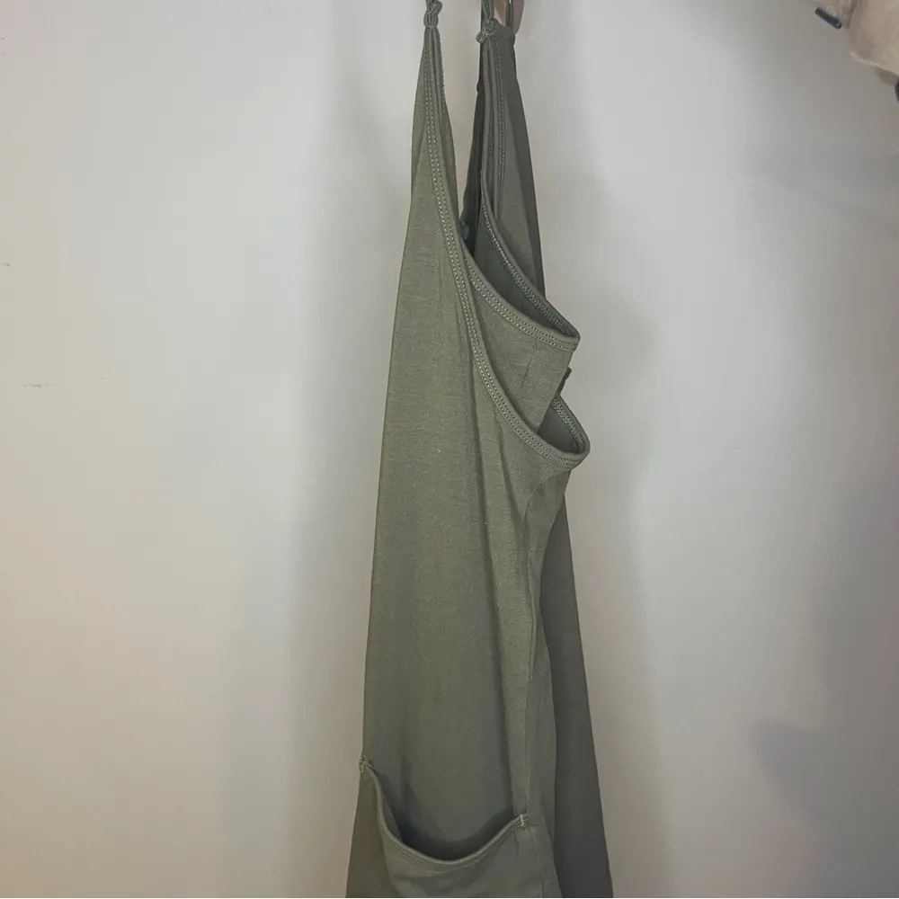 Romper Dress Shorts Women Large Green Adjustable Straps Pockets Summer Lined - Image 7